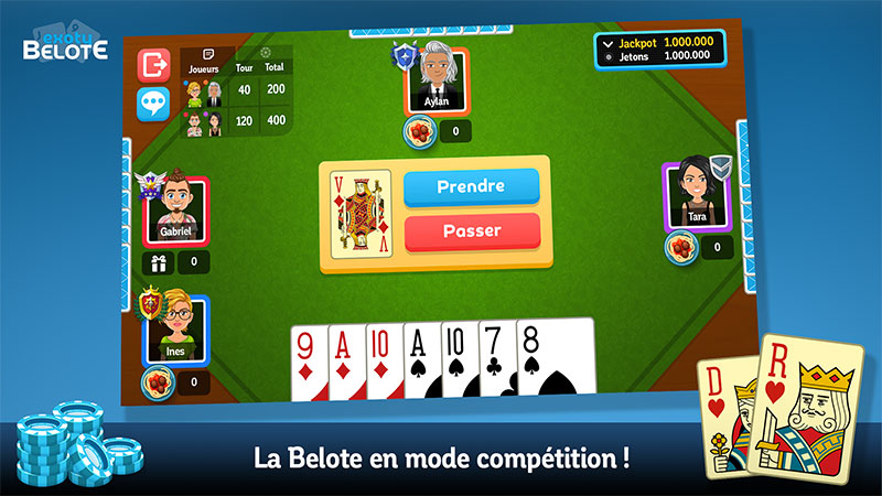 Exoty Belote et Coinche en ligne - Web, iOs et Android