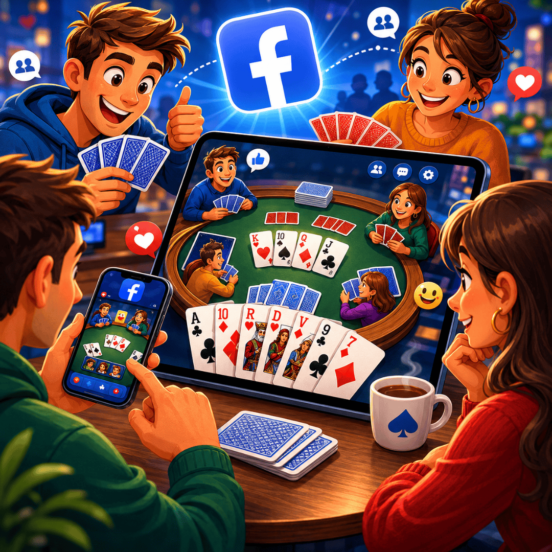 Belote multijoueur en ligne gratuit sur Facebook
